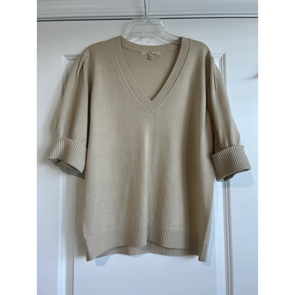 Les Serein Women's Beige Top Size Medium
